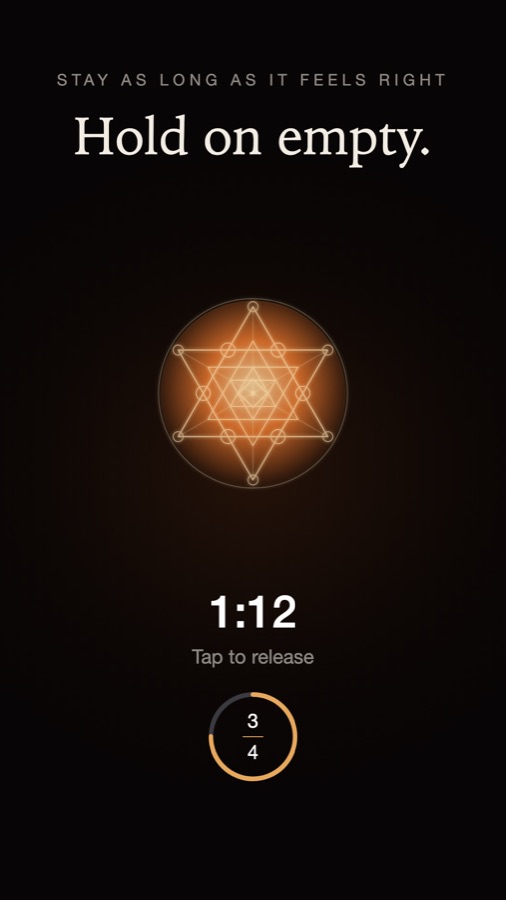 Pyreva hold screen with an open-ended retention timer.